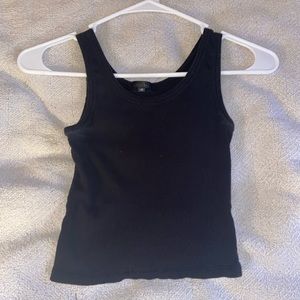 Black ribbed tank top